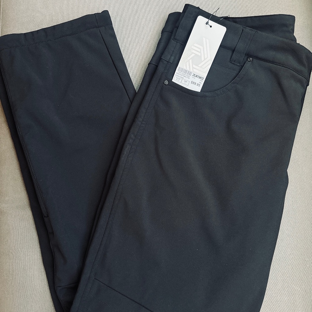 NWT Womens Zumiez Black Softshell Snow Pants-XL